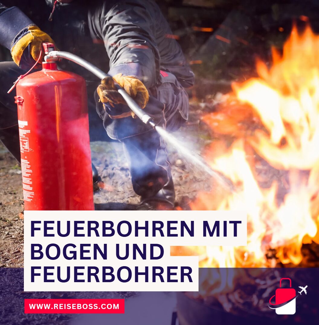 Feuerbohren mit Bogen und Feuerbohrer